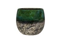 Pot Lindy green black D23 H20