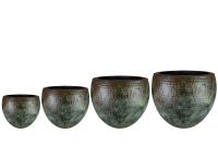 Pot set van 4 Fabien mystic green D64 H54