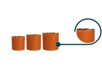 Pot set van 3 Ymke mandarin D12 H12