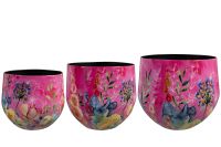 Pot set van 3 Fiesta fuchsia D33 H28