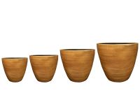 Pot set van 4 Alisa mosterd D39 H34