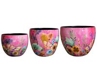 Pot set van 3 Fiesta fuchsia D21 H16