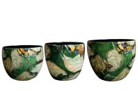 Pot set van 3 Bee green D21 H16