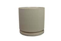 Pot+schotel Siebe taupe D21 H20