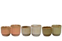 Pot Herma kleur D15x7 H8 3 assorti