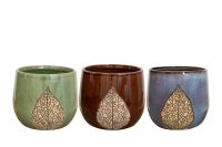 Pot Leaf kleur D15 H12 3 assorti