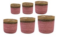 Pot set van 6 Stef old pink D28 H28