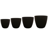 Pot set van 4 Alisa matzwart D39 H34