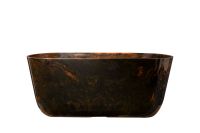 Planter Palermo marble brown D35x16 H15