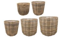 Pot set van 5 Jet naturel D50 H46
