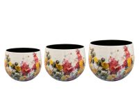 Pot set van 3 Floral white D21 H17
