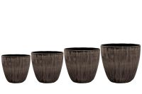 Pot set van 4 Alisa antraciet D38 H35