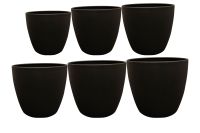 Pot set van 6 Alisa matzwart D49 H46