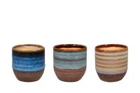 Pot Silke fall D55x35 H35 3 assorti