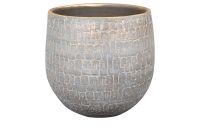 Pot Renzo shiny grey D36 H32
