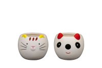 Pot Animal kleur D8 H7 2 assorti