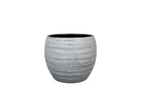 Pot Manuel shiny grey D21 H18