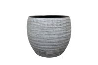 Pot Manuel shiny grey D26 H24