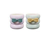 Pot Bow kleur D14 H13 2 assorti