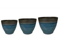 Pot set van 3 Ruben blue D38 H32