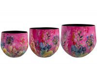 Pot set van 3 Fiesta fuchsia D33 H28