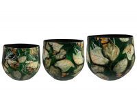 Pot set van 3 Bee green D33 H28
