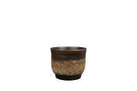 Pot Aico shiny brown D17 H13