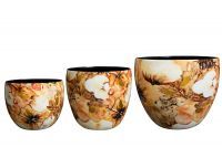 Pot set van 3 Cotton cream D21 H16
