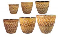 Pot set van 6 Caisa terra D49 H46
