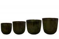 Pot set van 4 Rob groen D39 H37