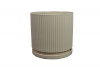 Pot+schotel Siebe taupe D21 H20