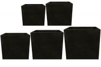 Pot set van 5 Maud zwart D52 H48