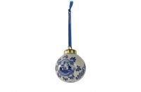 Kerstbal Kissing couple delftsblauw D5 H7